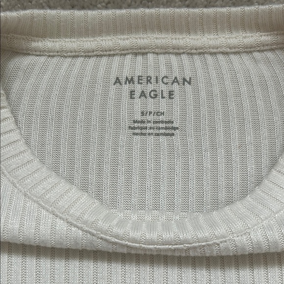 Cream Long Sleeve Ribbed Top - Picture 2 of 2